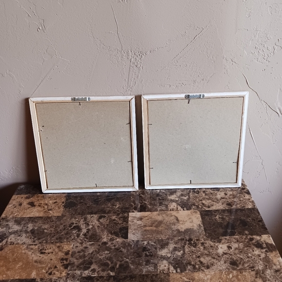 Set Of Two Vintage Framed Prints of Floral Bouquets Art By M Black Cottage Core - Picture 6 of 8